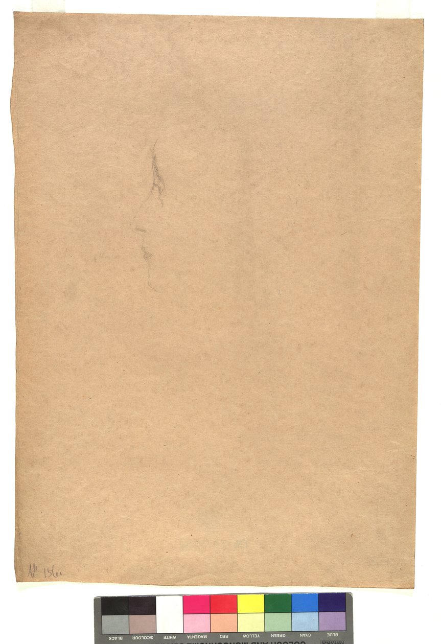 Weibliches Gesicht im Profil nach links od Gustav Klimt