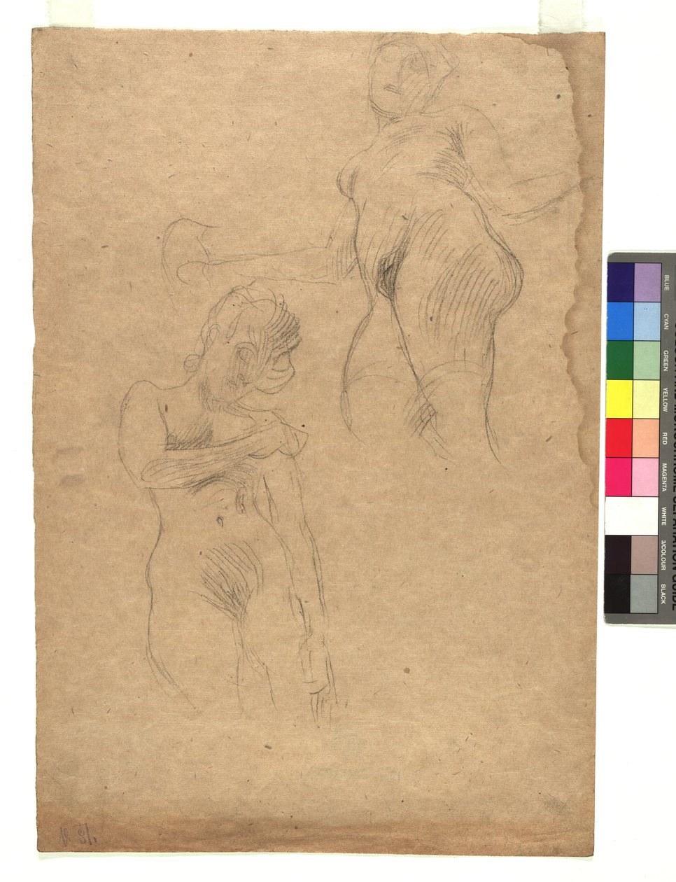 Zwei Studien weiblicher Akte od Gustav Klimt
