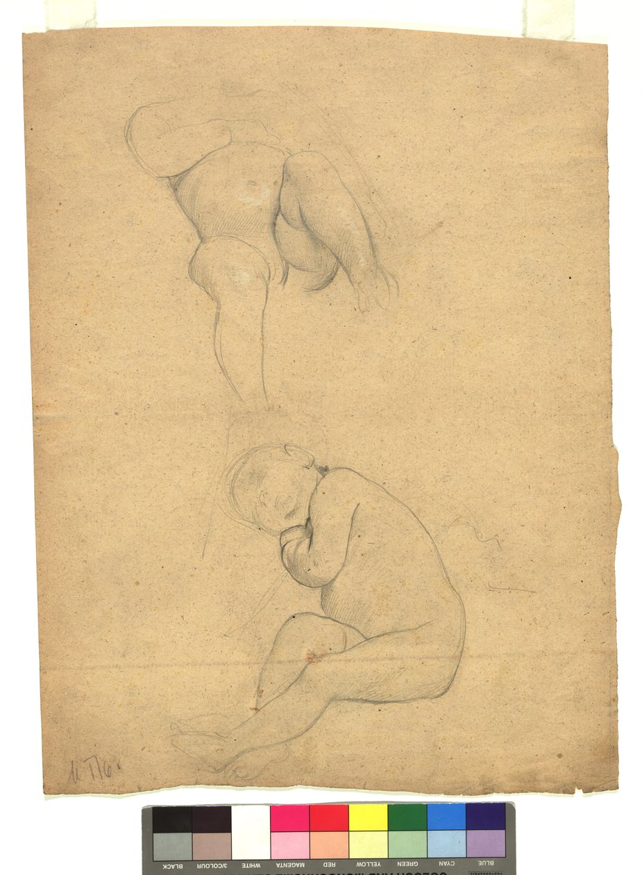 Zwei Studien zu Kinderakten od Gustav Klimt
