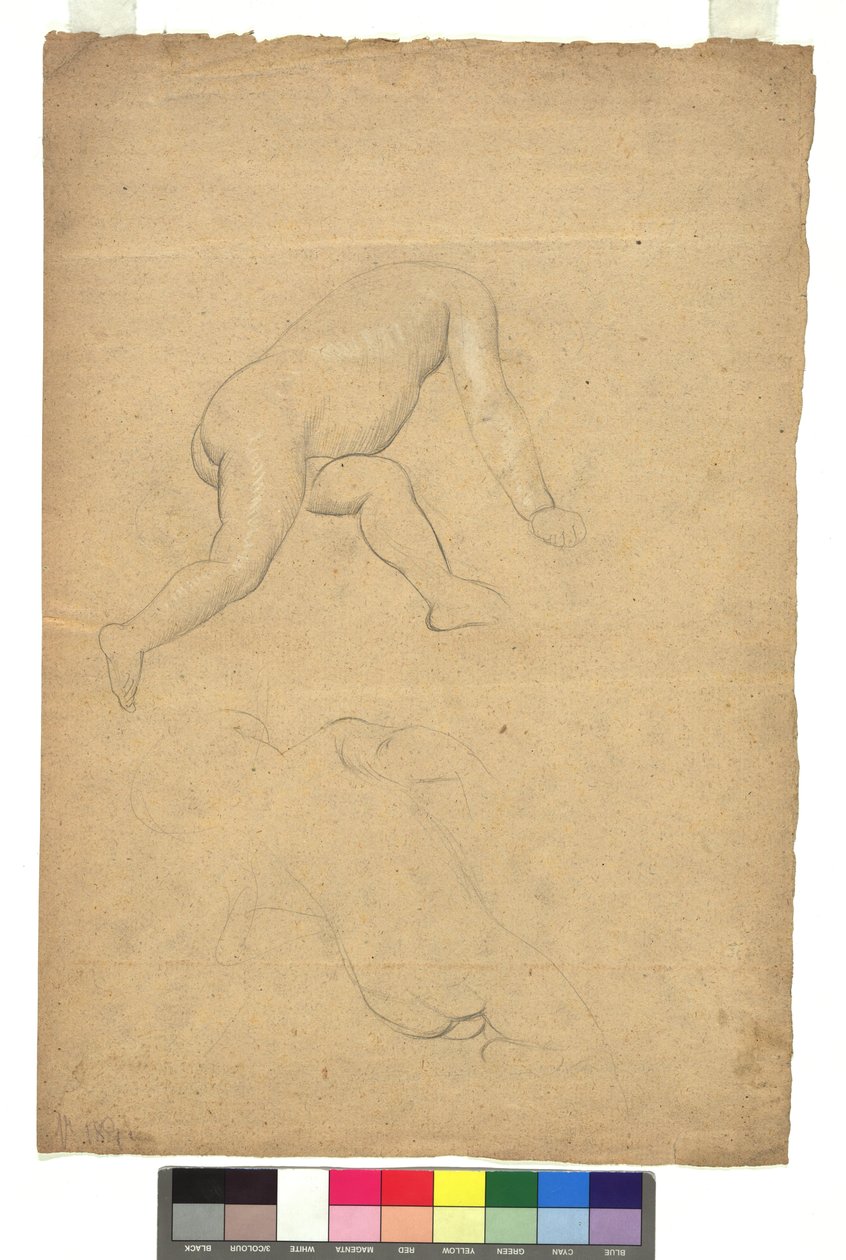 Zwei Studien zu nackten Kinderkörpern od Gustav Klimt
