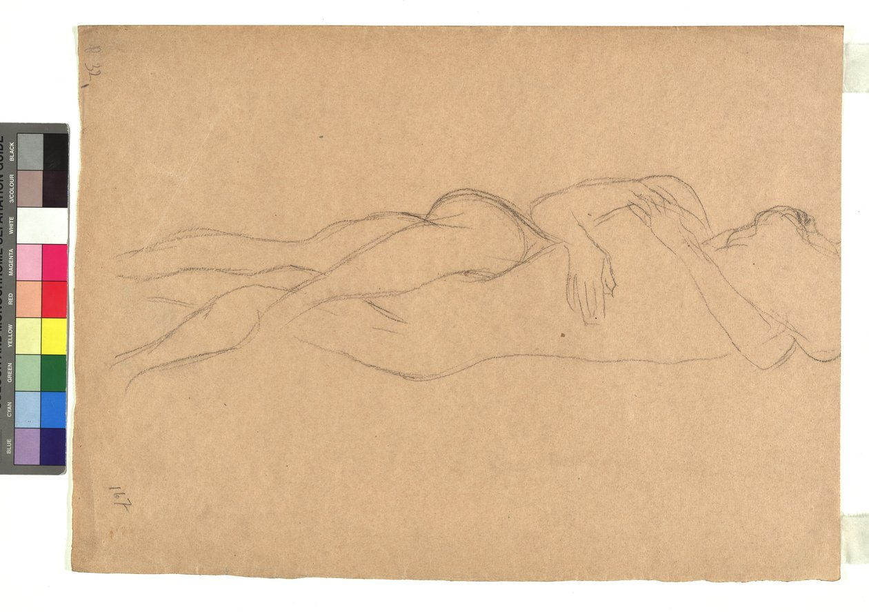 Zwei liegende Akte in Umarmung od Gustav Klimt