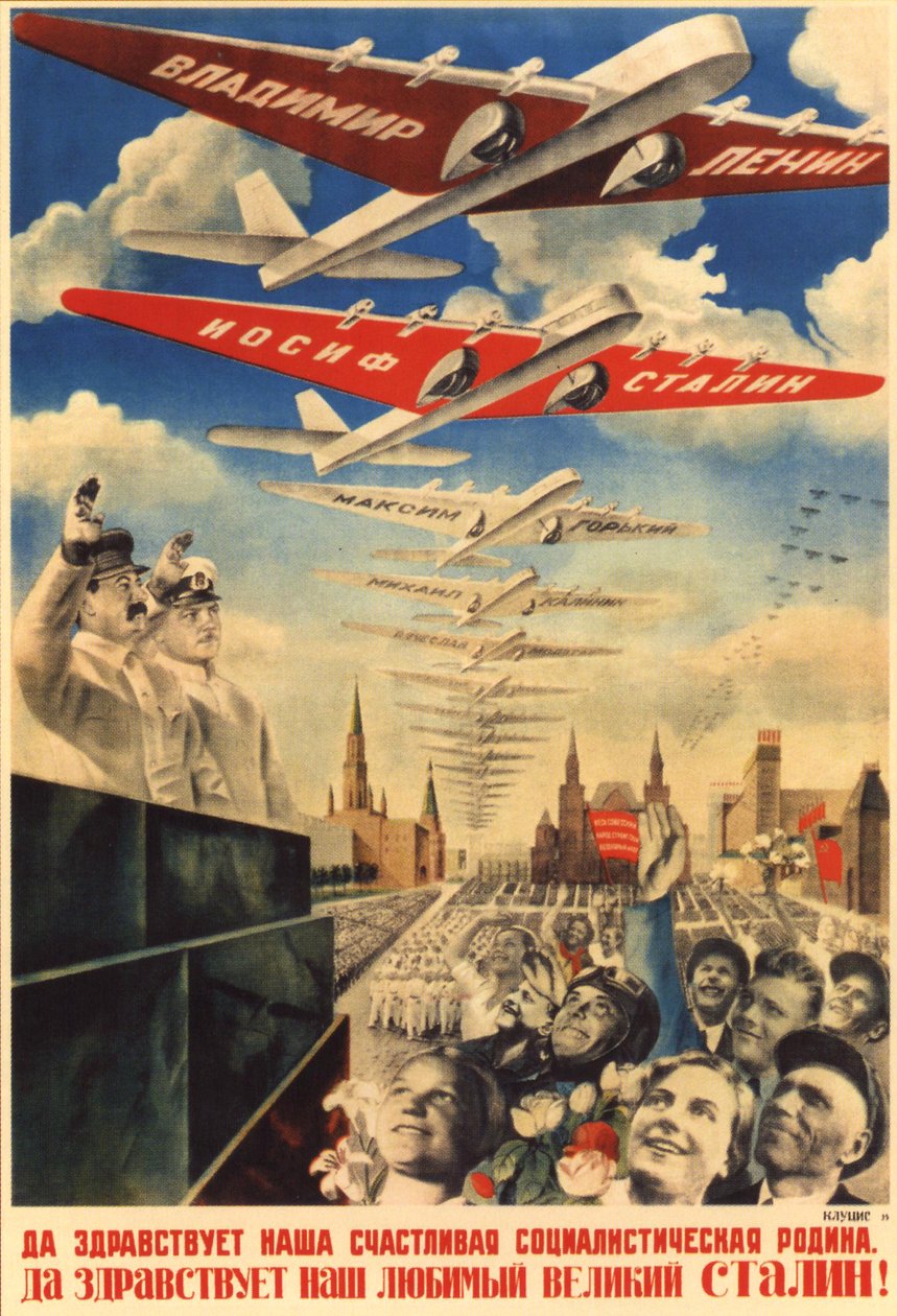 Ať žije náš šťastný socialistický plakát vlasti, 1935 od Gustav Klutsis