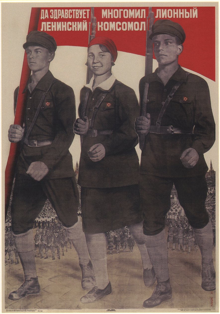 Ať žije mnohamilionový leninistický Komsomol, 1932 od Gustav Klutsis