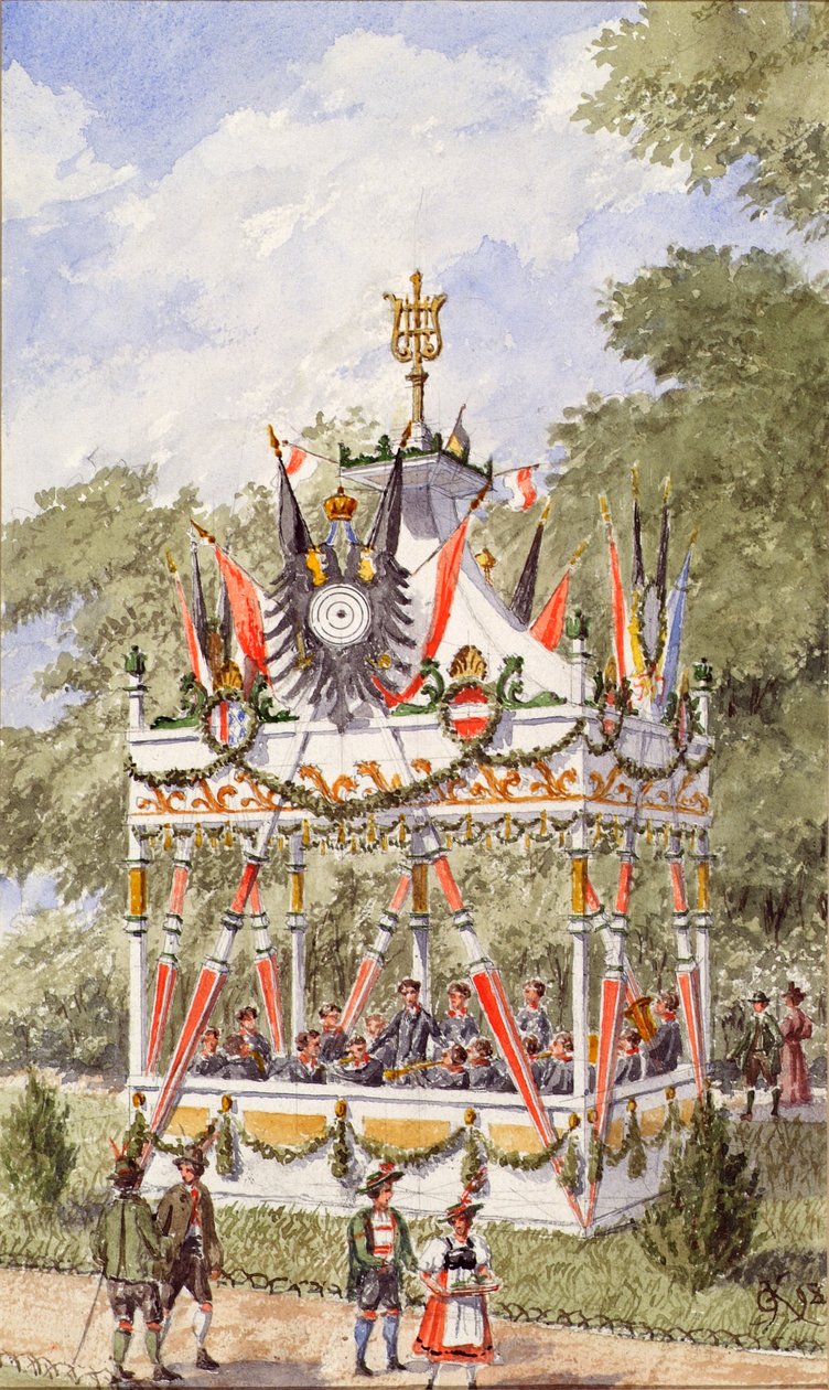 Hudební pavilon Wiener Schützenfest v roce 1898 od Gustav Korompay