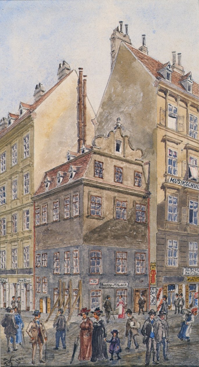 Salzgries ve Vídni (roh Tiefer Graben) od Gustav Korompay