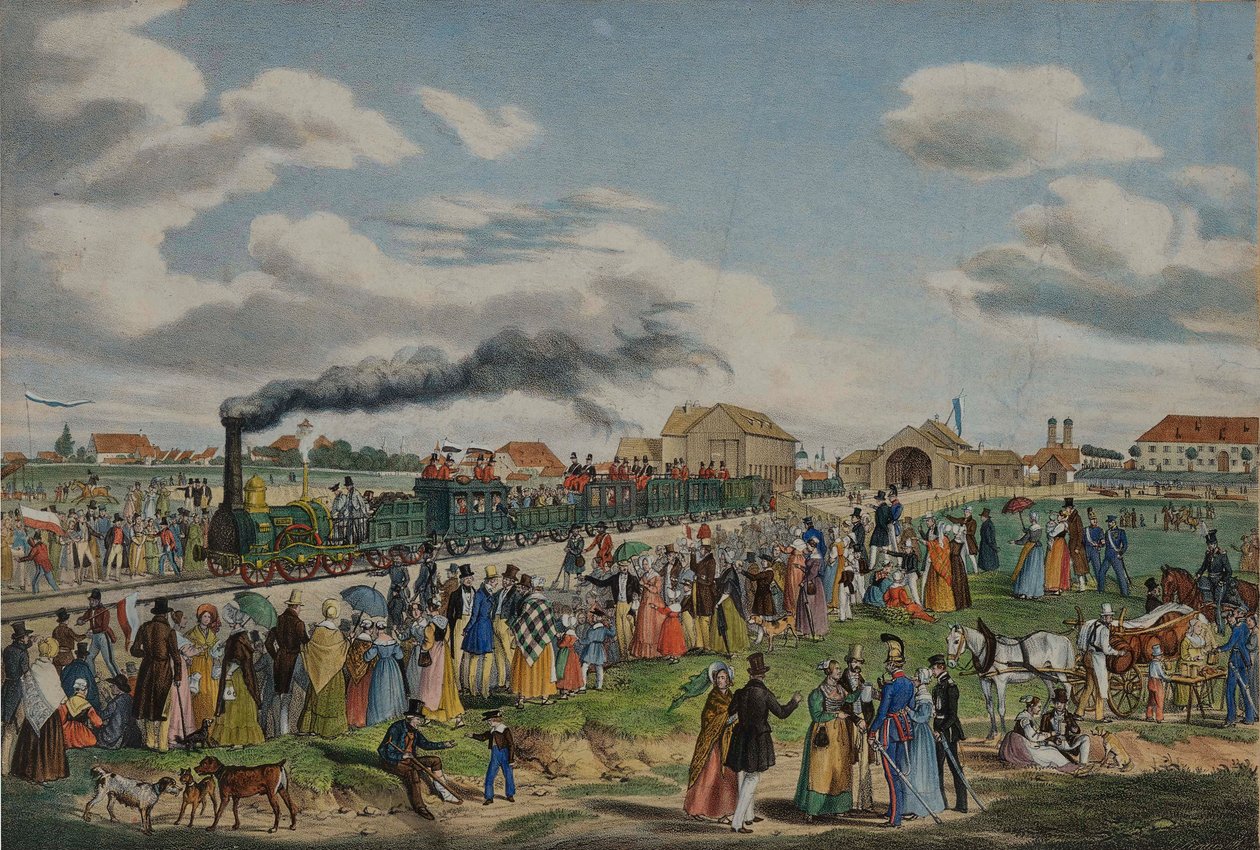 Otevření železnice Mnichov-Augsburg dne 1. září 1839, 1839. od Gustav Kraus