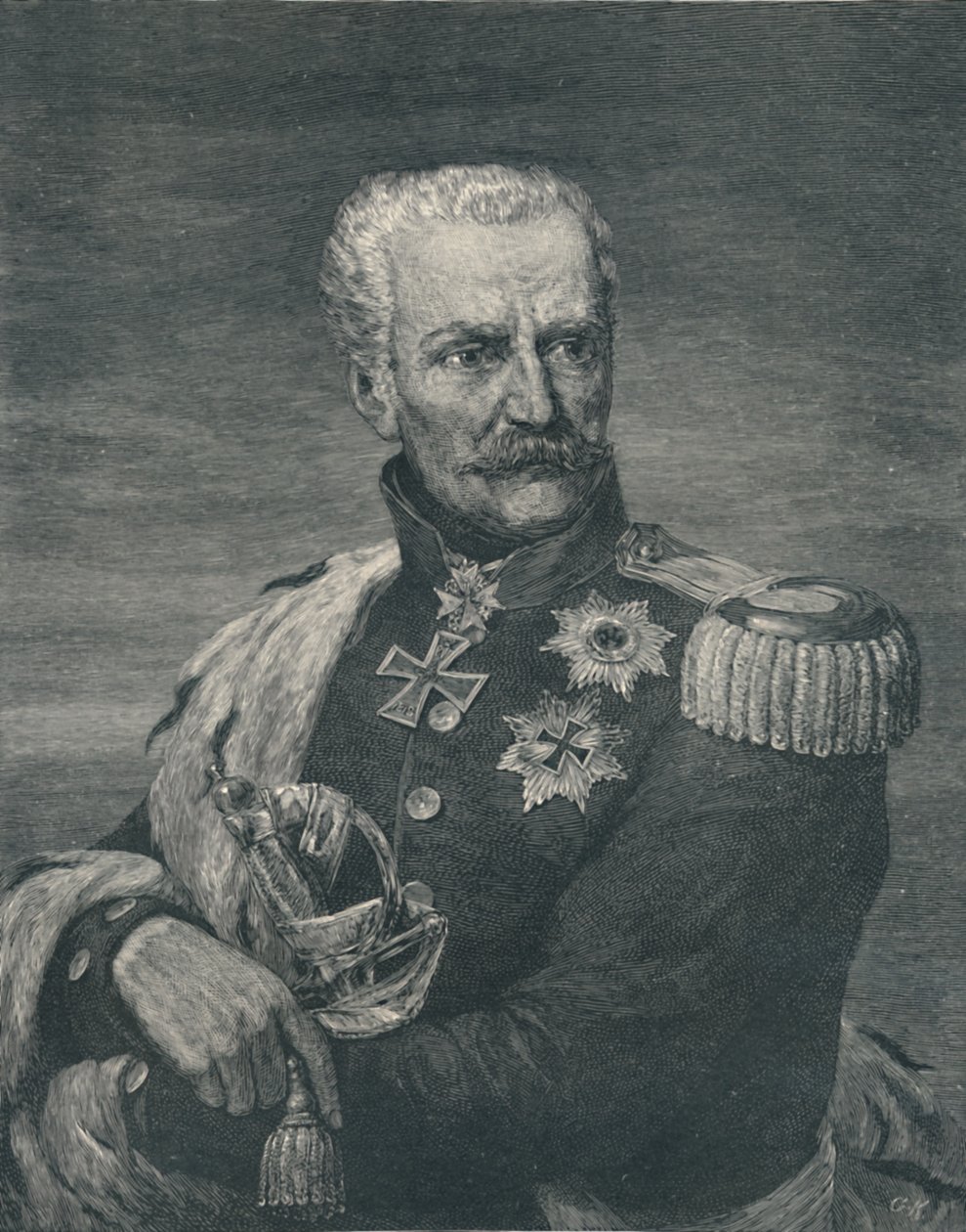 Gebhard Leberecht von Blucher, princ z Wahlstadtu, c1815-1819, 1896 od Gustav Kruell