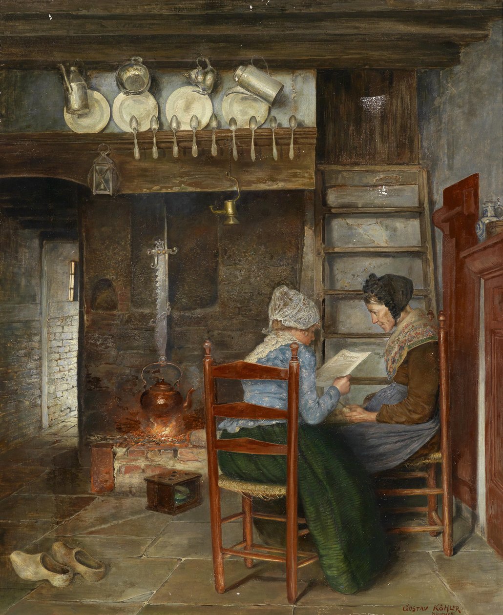 Interieurszene od Gustav Köhler