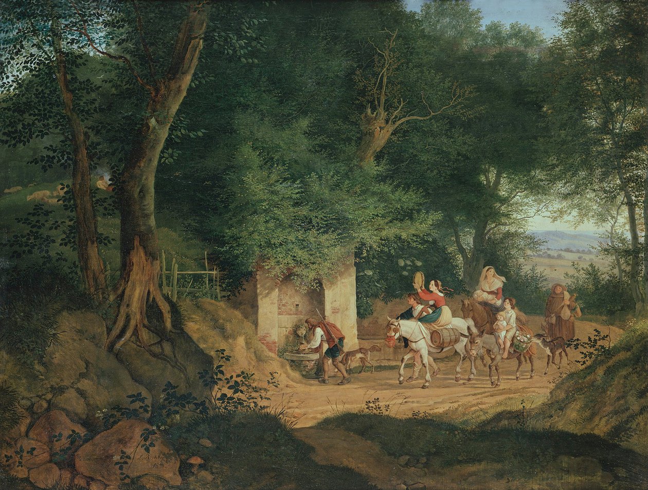 Studna v lese v Ariccia, 1831 od Gustav Karl Ludwig Richter