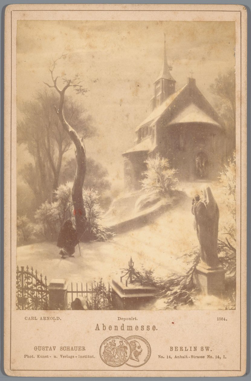 Fotoreprodukce obrazu Abendmesse od Carla Arnolda Abendmesse (název na objektu) od Gustav Schauer