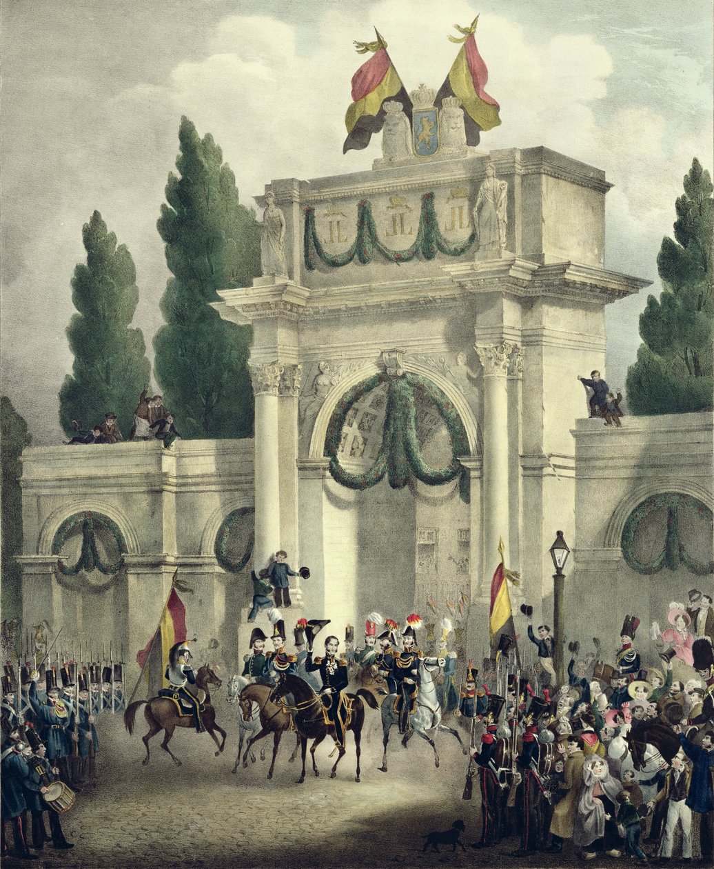 Vstup prince Leopolda Saxe-Cobourg-Gotha (1790-1865) do Bruselu, 21. července 1831 od Gustave Adolphe Simoneau