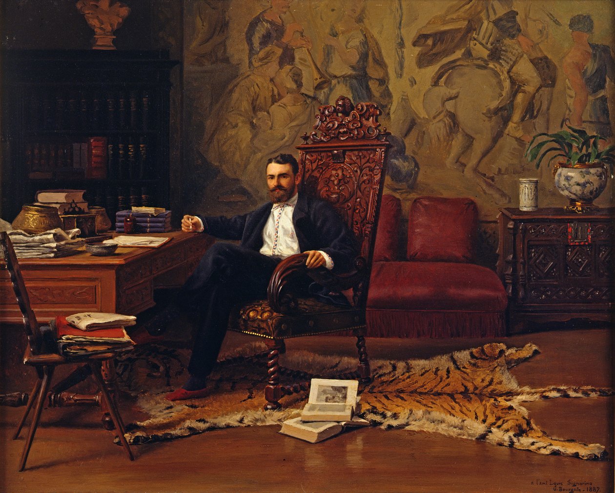 Louis Signorino seděl ve své pracovně od Gustave Bourgain