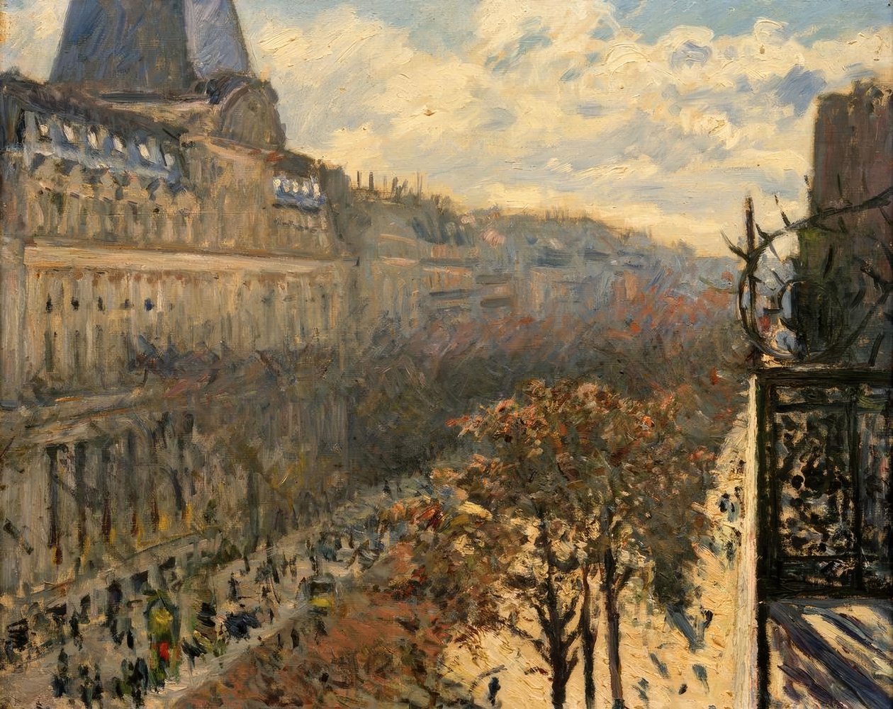 Bulvár Italů od Gustave Caillebotte