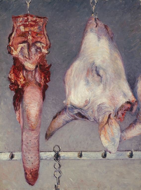 Telecí hlava a volský jazyk od Gustave Caillebotte
