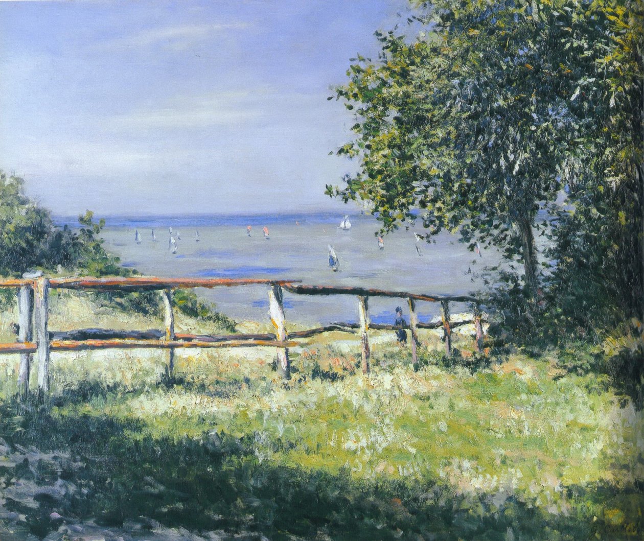 Pole u moře od Gustave Caillebotte