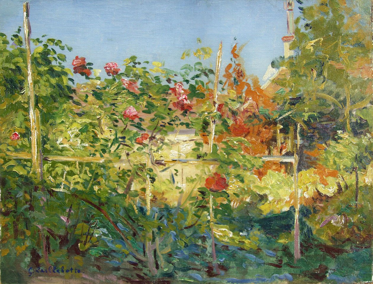 Zahrada v Trouville od Gustave Caillebotte