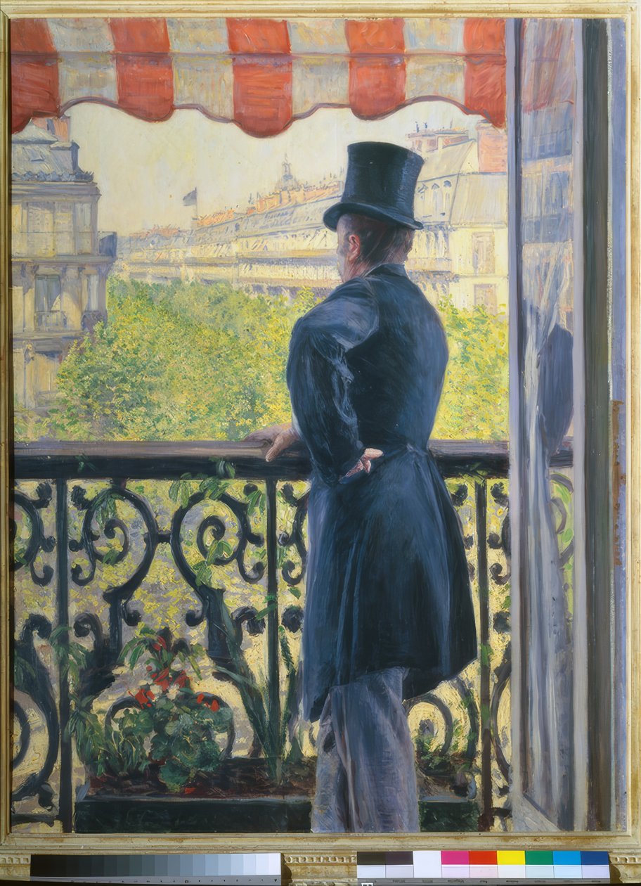 Muž na balkóně, Boulevard Haussmann od Gustave Caillebotte
