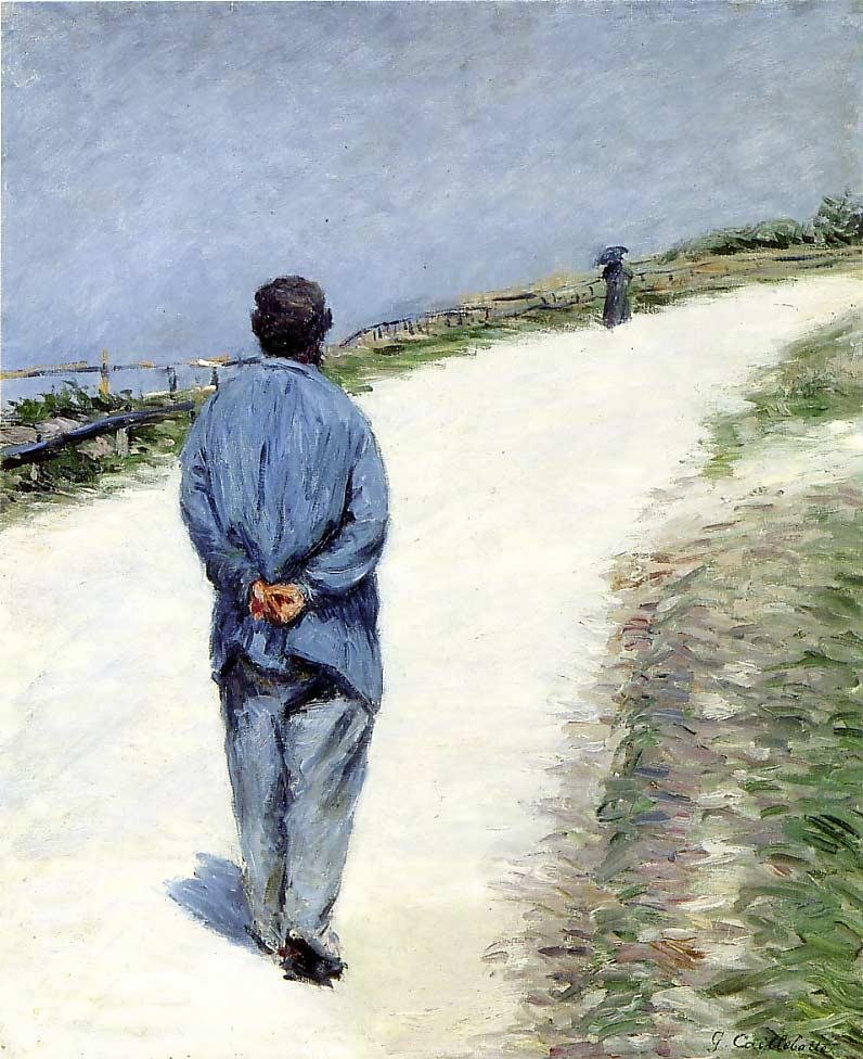 Muž na sobě halenku od Gustave Caillebotte