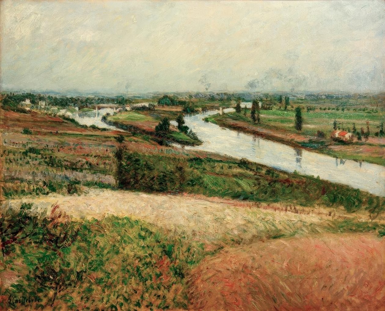 Seina na cípu Epinay od Gustave Caillebotte