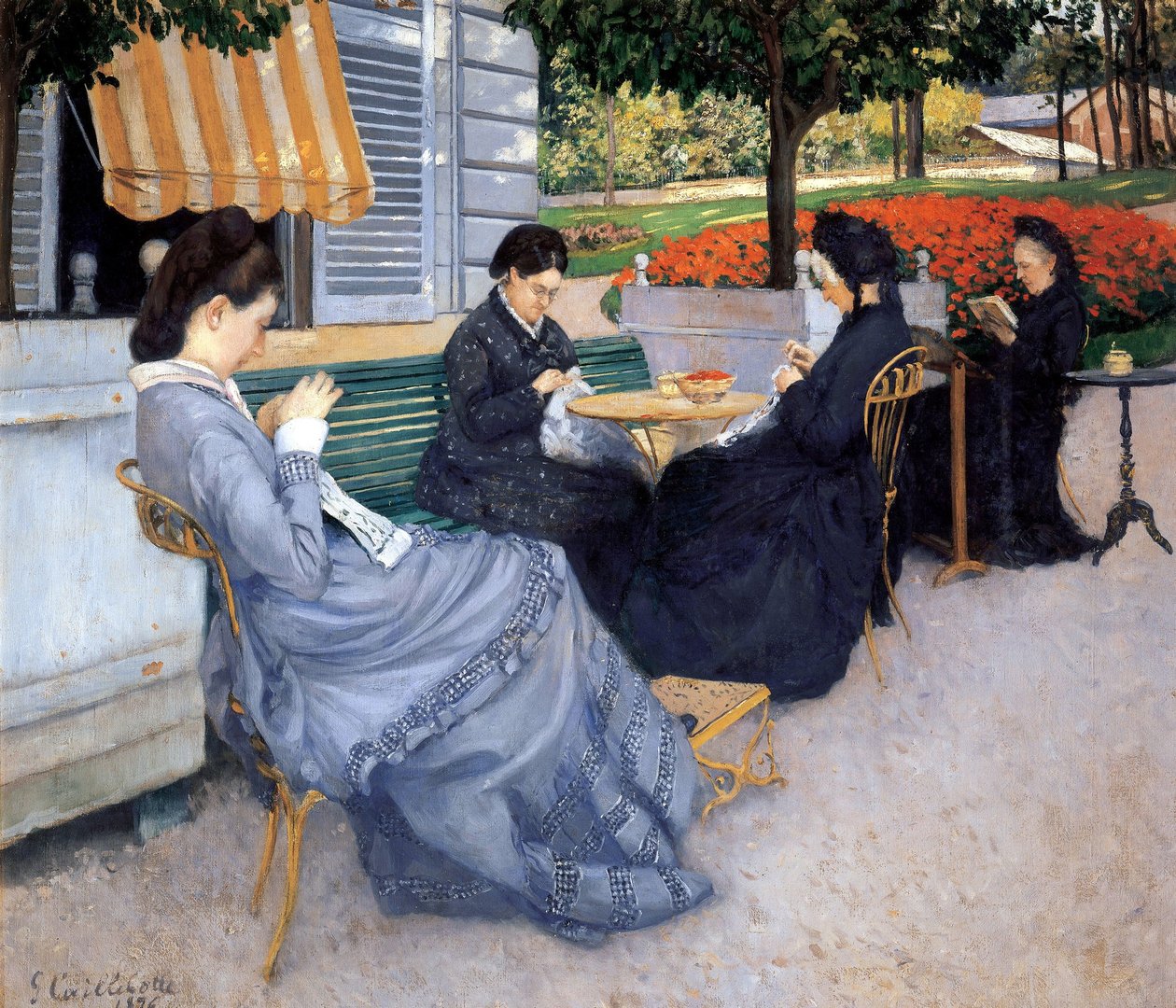 Dámské šití, 1848 od Gustave Caillebotte