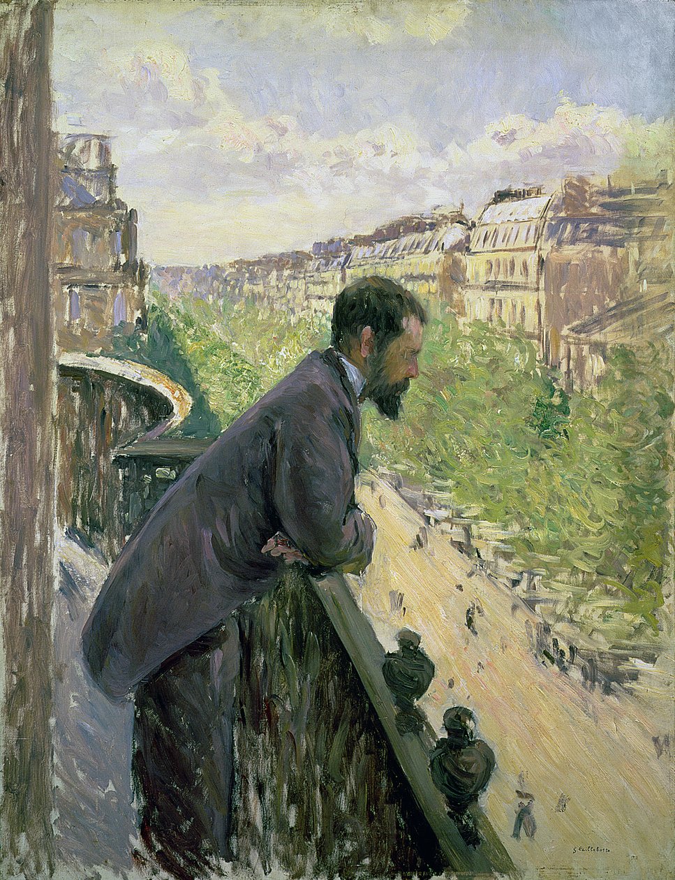 Muž na balkoně, asi 1880 od Gustave Caillebotte