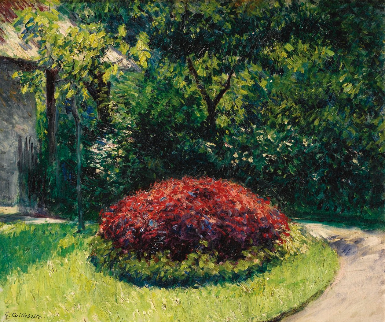 Záhon, zahrada Petit-Gennevilliers od Gustave Caillebotte