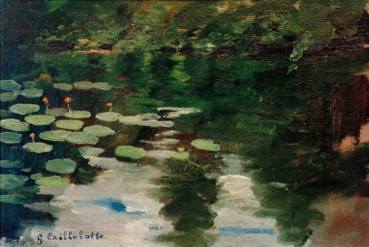 Lekníny na rybníku od Gustave Caillebotte