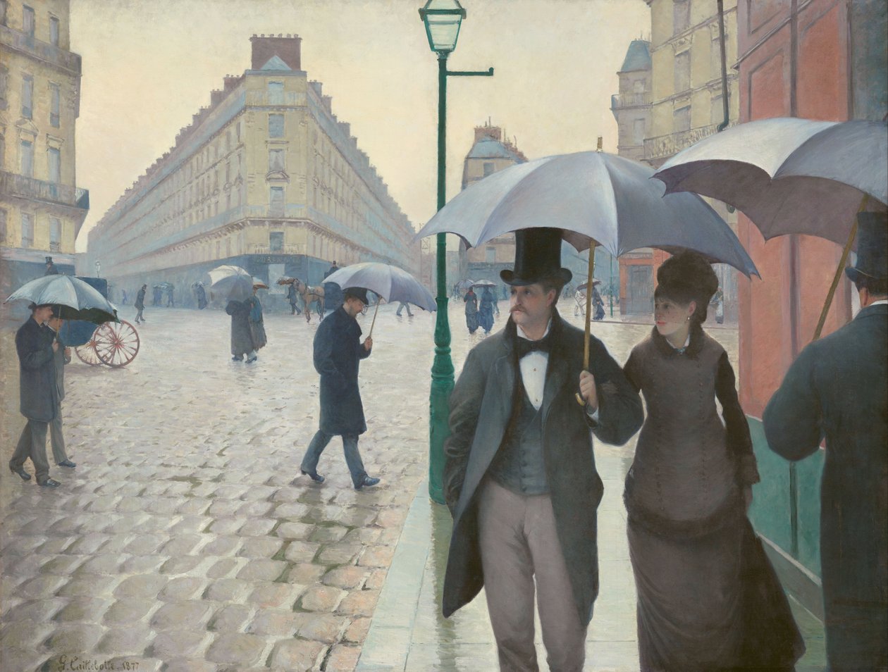 Pařížská ulice; Deštivý den od Gustave Caillebotte