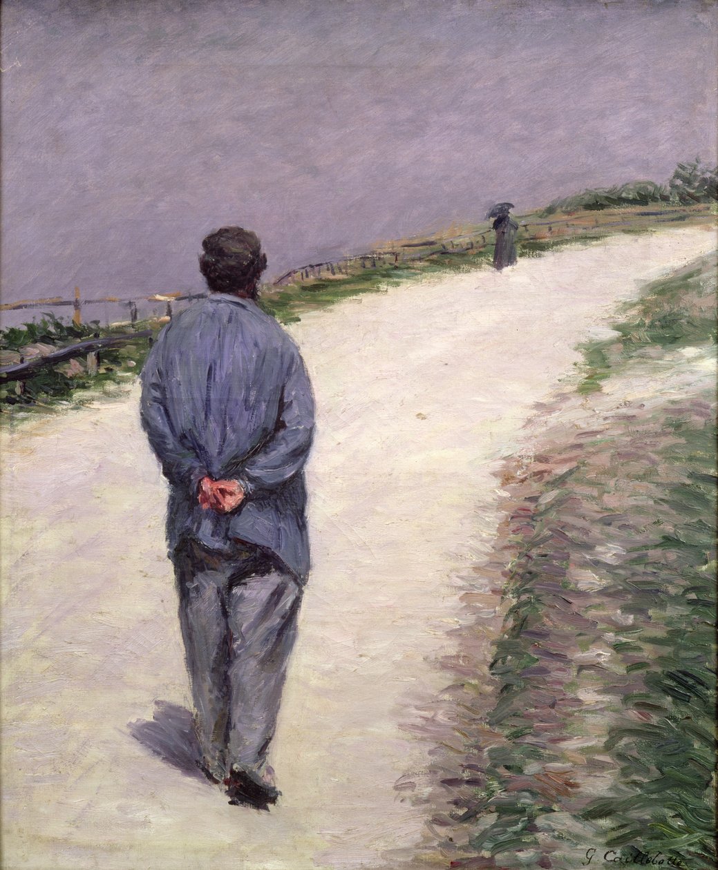 Pere Magloire na cestě do Saint-Clair, Etretat, 1884 od Gustave Caillebotte