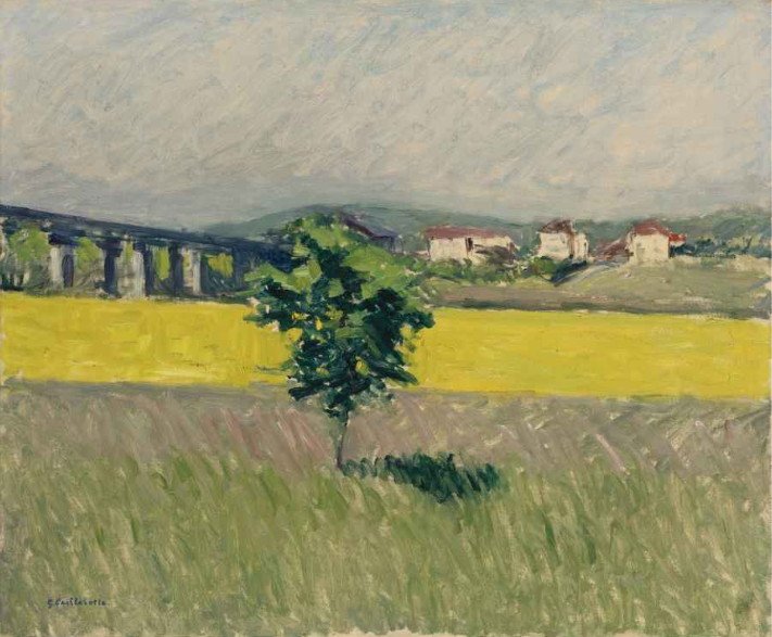 Prairie v Pont dArgenteuil od Gustave Caillebotte