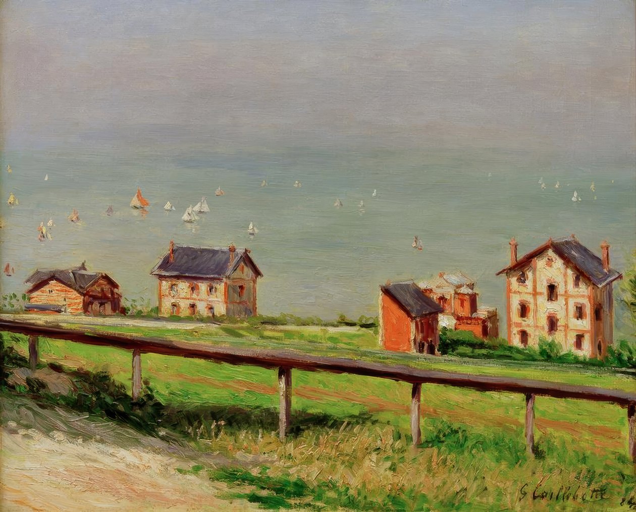 Regaty na moři, v Trouville od Gustave Caillebotte