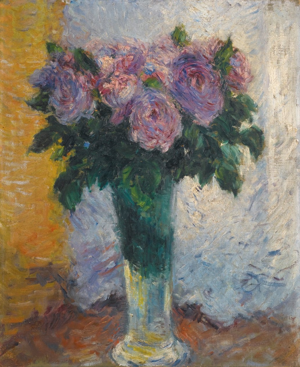 Růže ve váze od Gustave Caillebotte