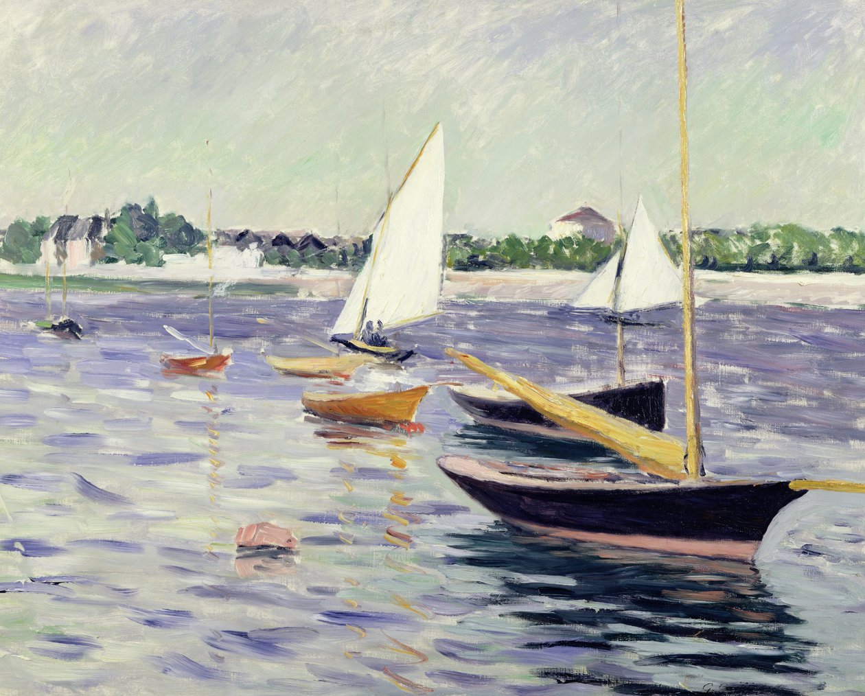 Plachetnice v Argenteuil, 1891 od Gustave Caillebotte