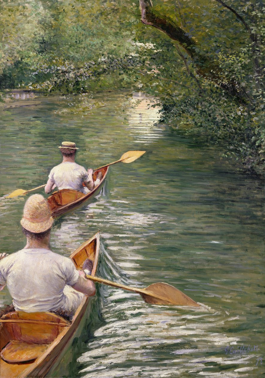 Kanoe, 1878 od Gustave Caillebotte
