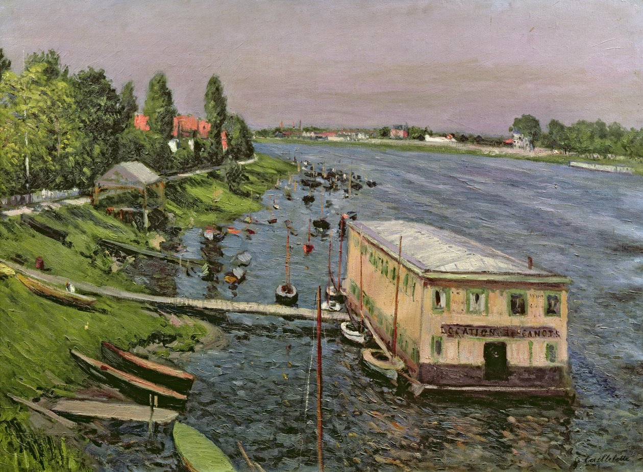 Ponton v Argenteuil, kolem 1886-87 od Gustave Caillebotte