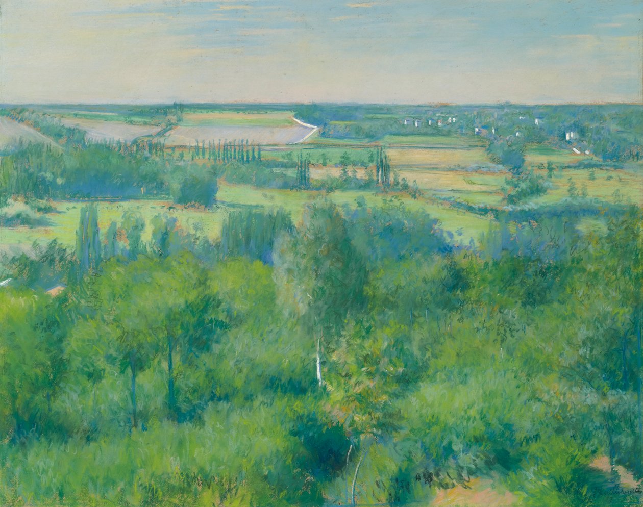 Údolí Yerres od Gustave Caillebotte