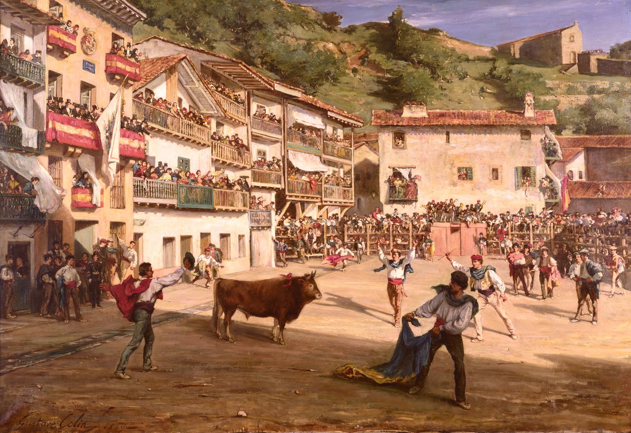 Tréninkový boj v Biskajsku, 1869 od Gustave Colin