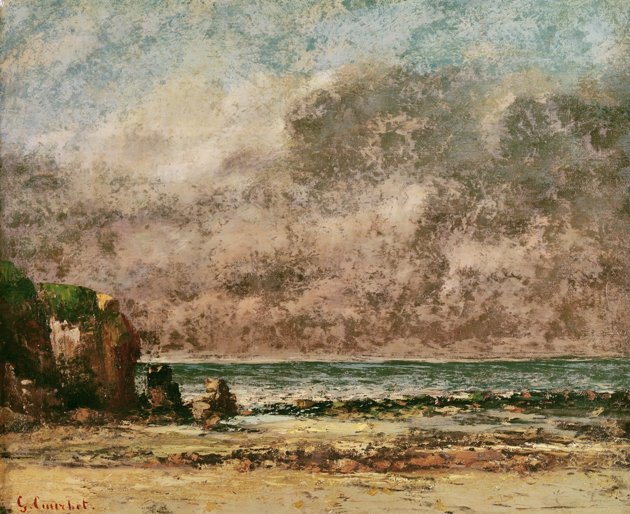 Klidná přímořská krajina od Gustave Courbet
