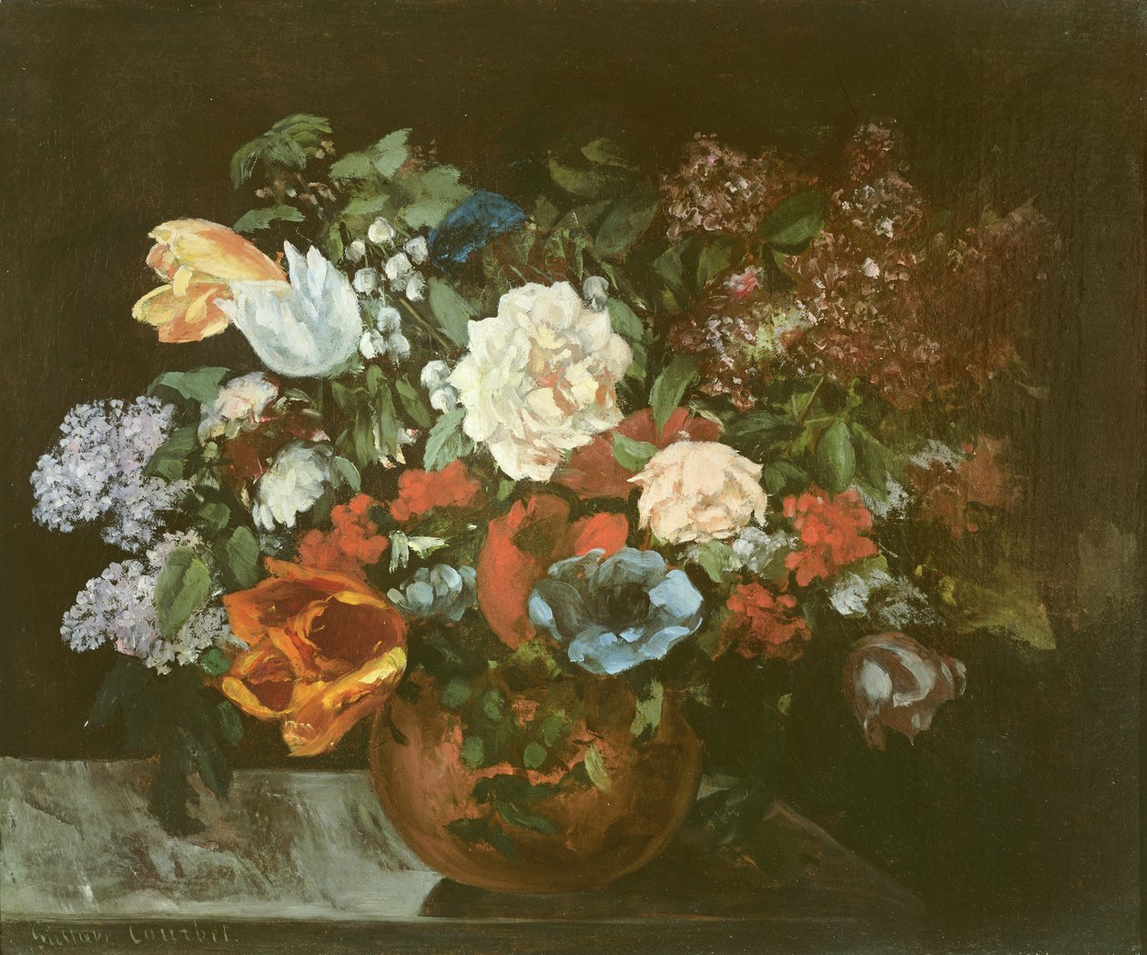 Kytice květin, 1863 od Gustave Courbet
