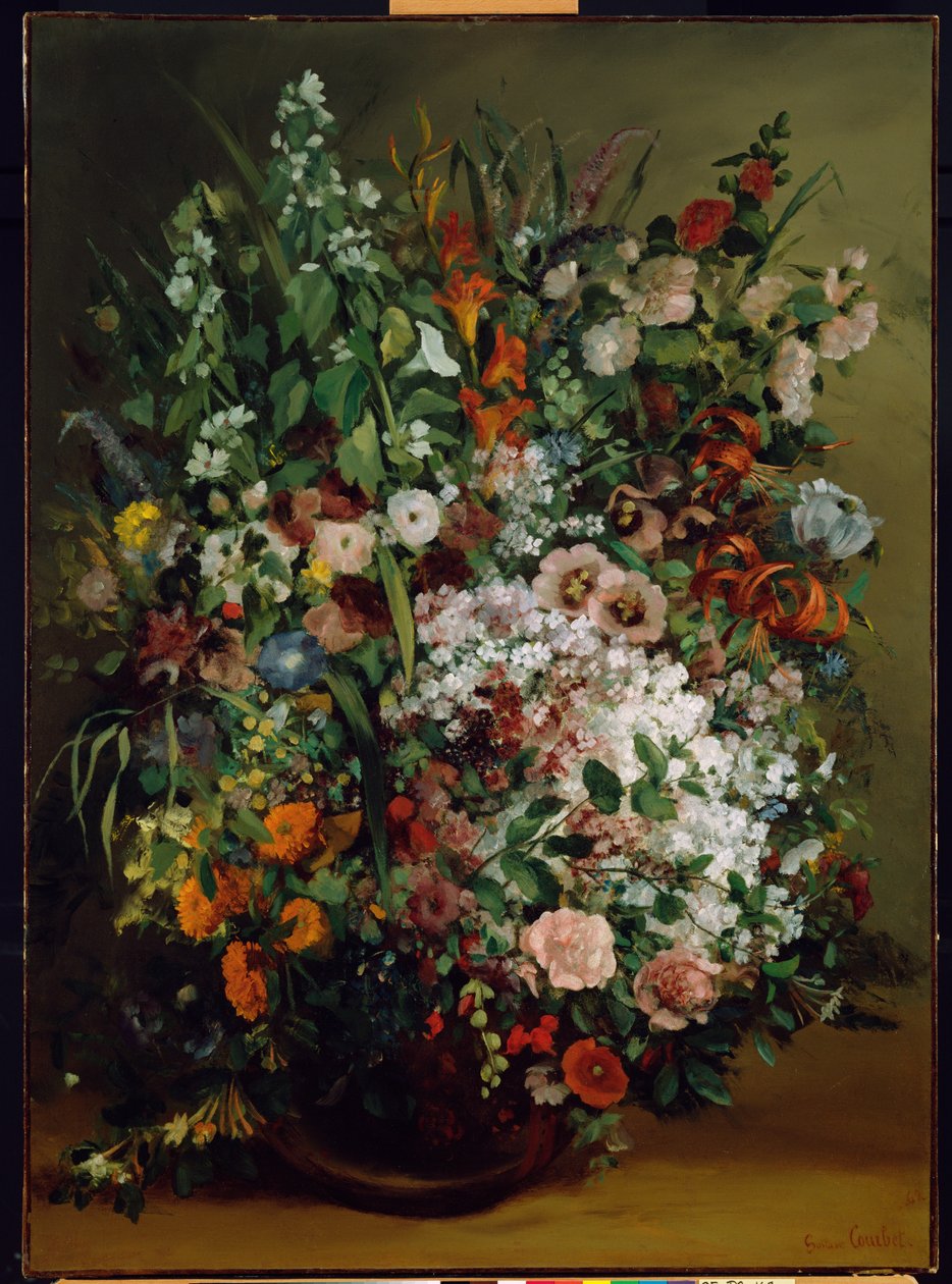 Kytice ve váze od Gustave Courbet