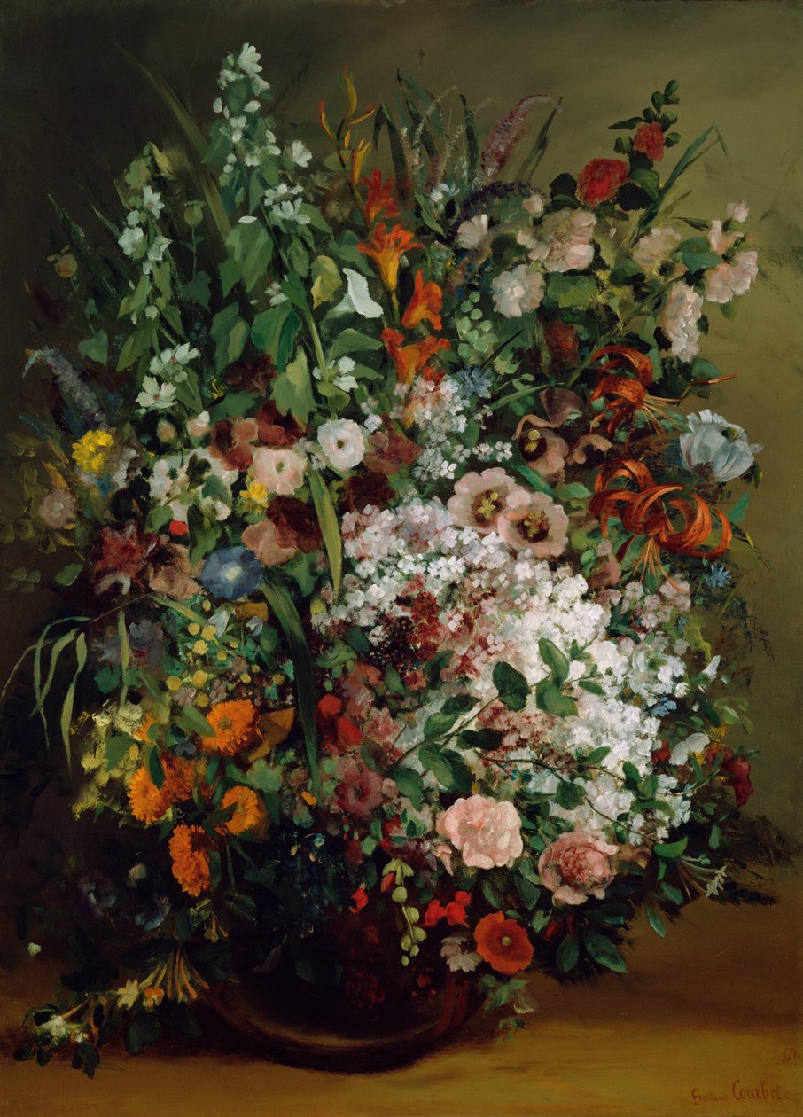 Kytice ve váze od Gustave Courbet