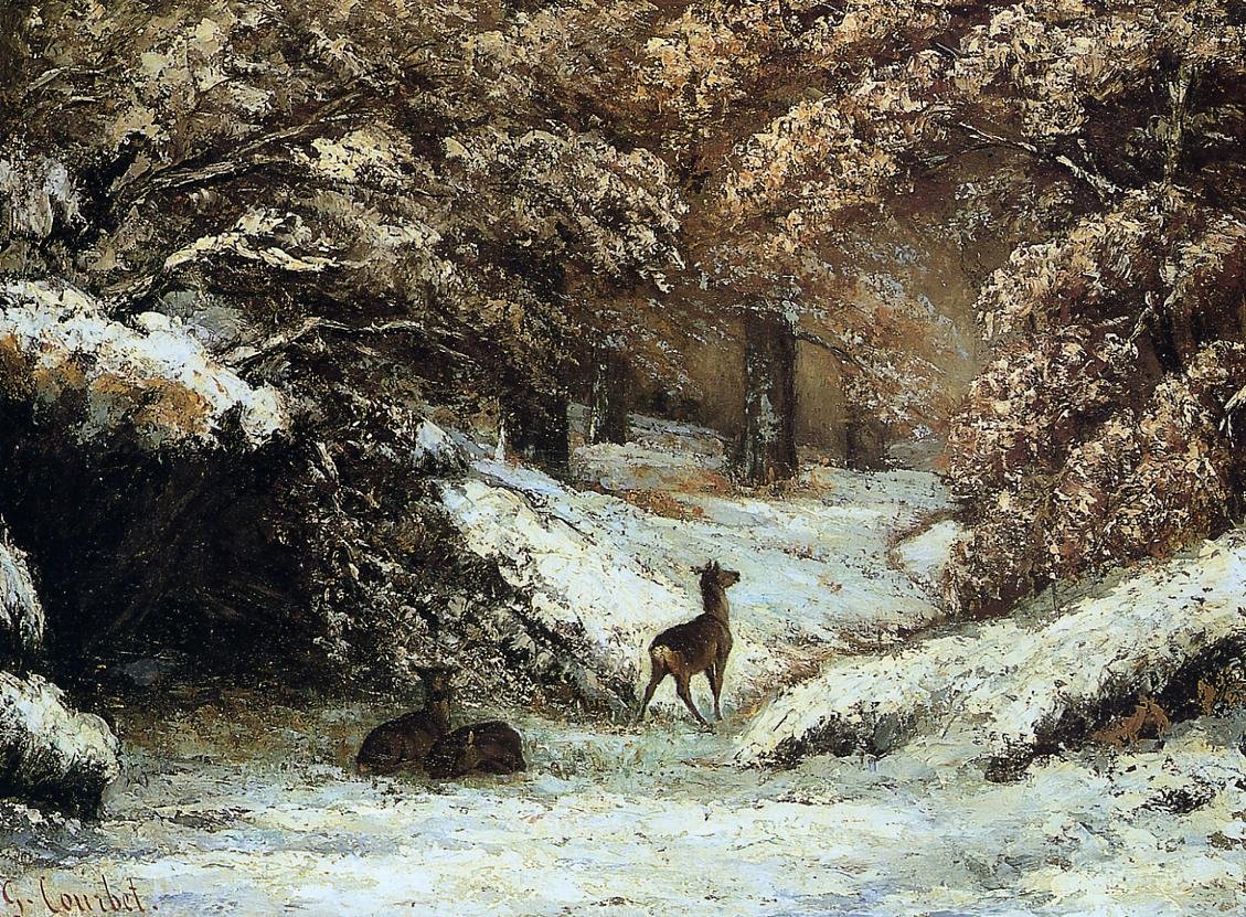 Roe Deer Lyon od Gustave Courbet