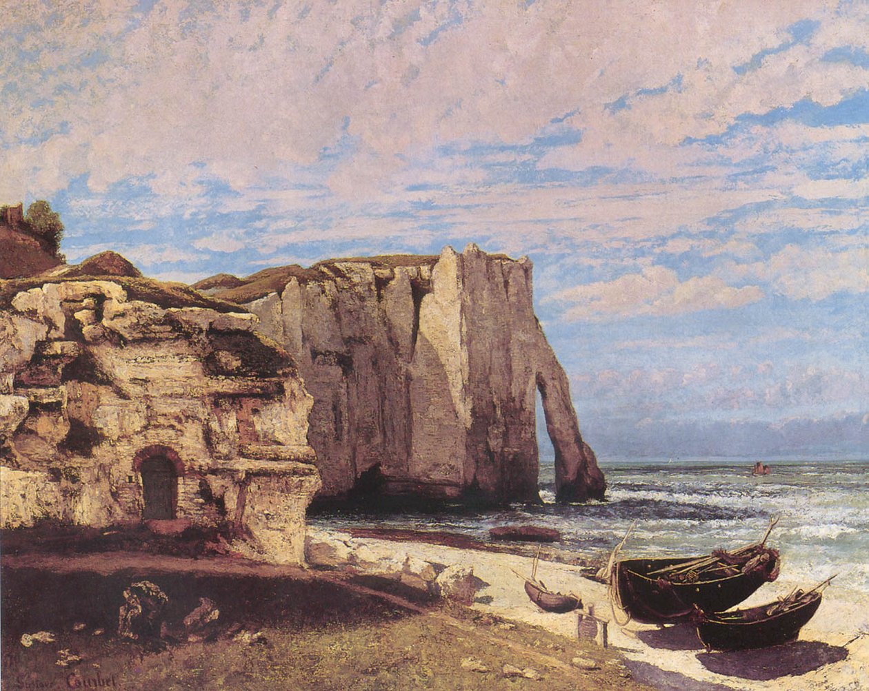 Útesy v Etretatu po bouři od Gustave Courbet