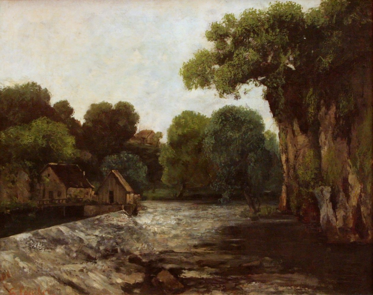 Mlýnský jez od Gustave Courbet