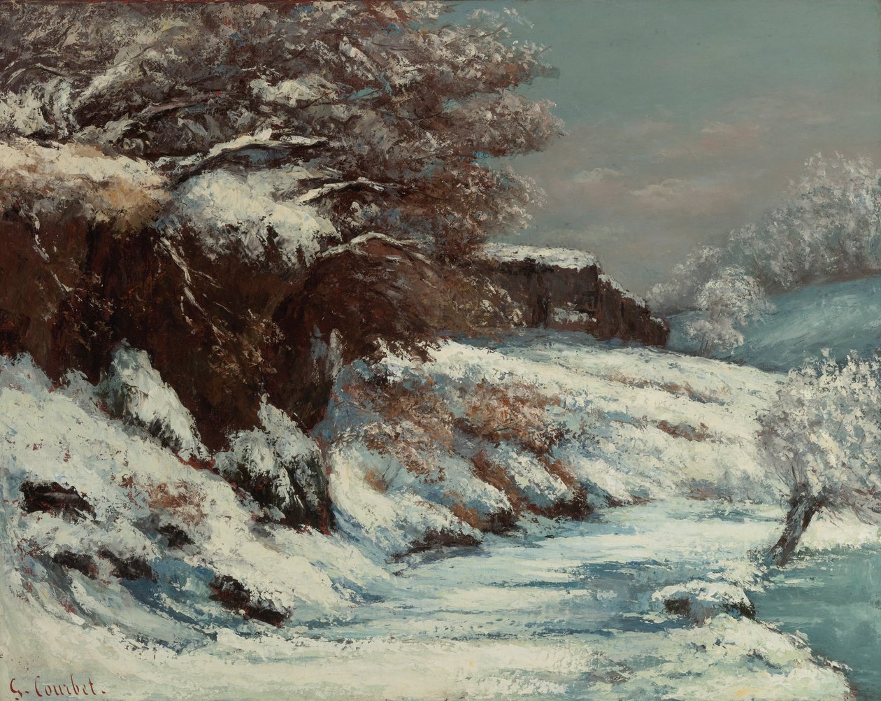 Efekt sněhu od Gustave Courbet