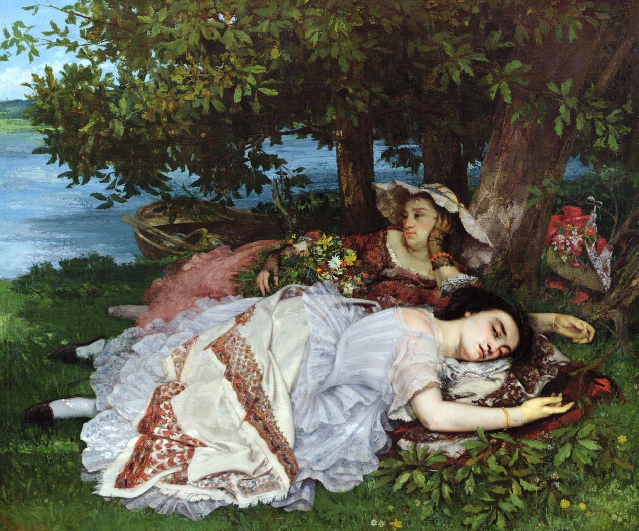Dívky na břehu Seiny, 1856-57 od Gustave Courbet