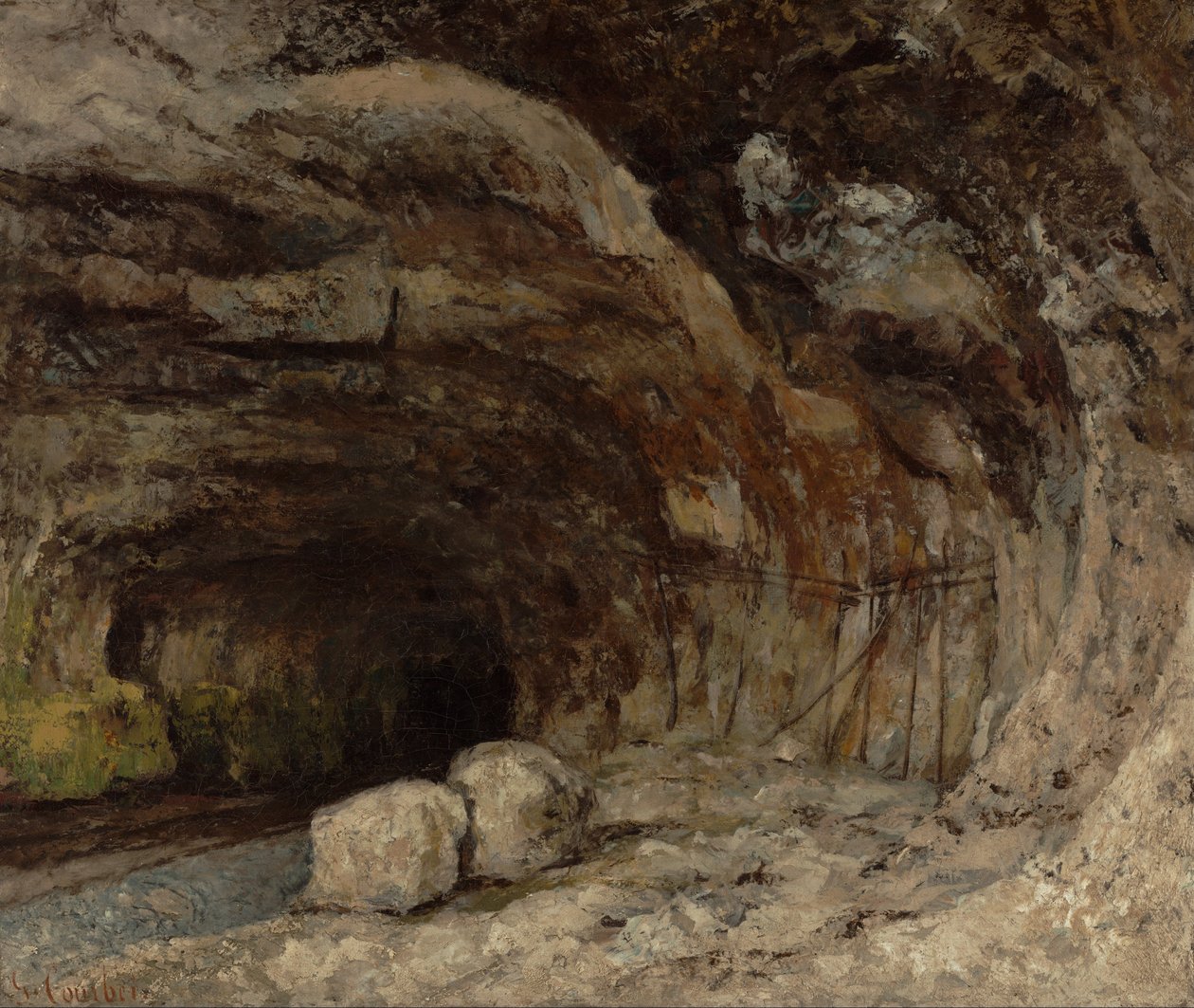 Jeskyně Sarrazine poblíž Nans-sous-Sainte-Anne od Gustave Courbet