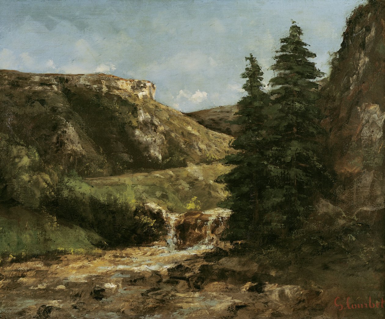 Krajina poblíž Ornans, c.1858 od Gustave Courbet