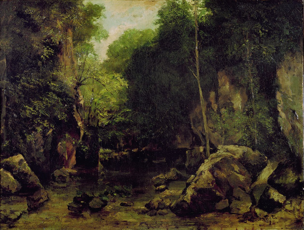 Černá studna, Doubs od Gustave Courbet