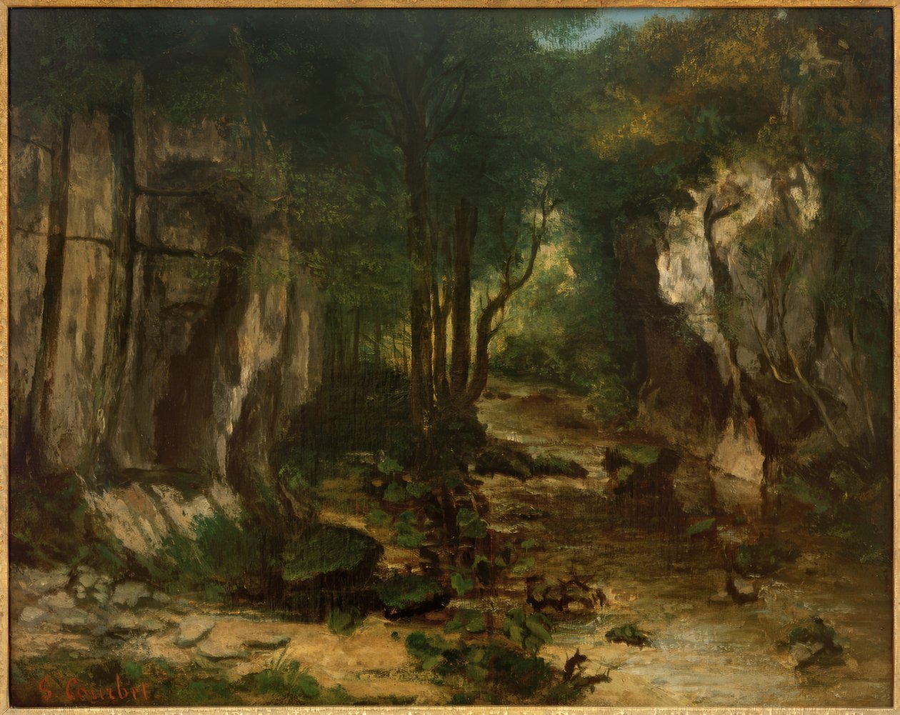 Ruisseau du Puits-Noir od Gustave Courbet